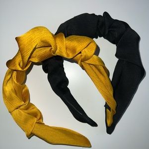 Set of Headbands Black & Mustard